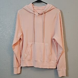 Athleta Sundown Hoodie Long Sleeve Top, Peach, Womens Large